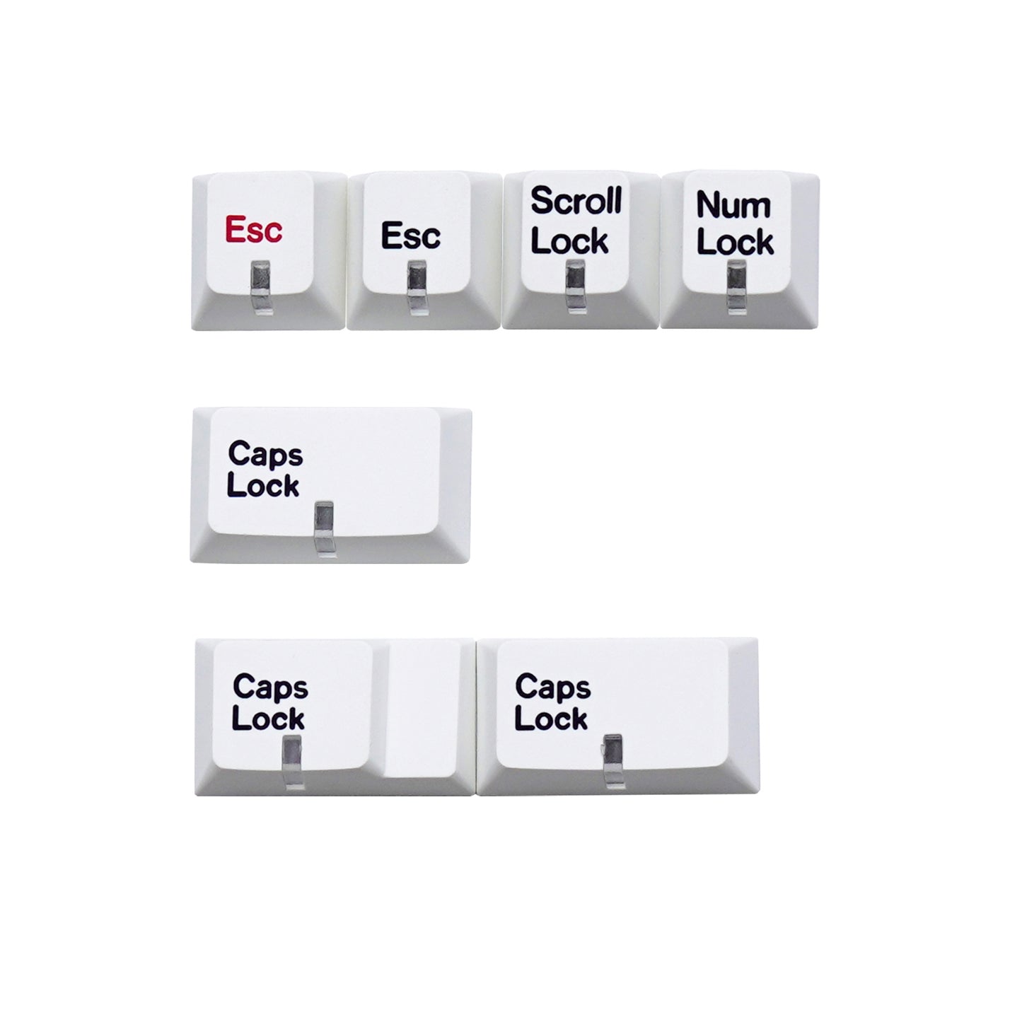 YMDK 7 Keys Cherry Profile Indicator Lamp Cap White Black Caps Lock/Num/Esc PBT Dye Sub Top Print Keycaps for MX Mechanical Keyboard