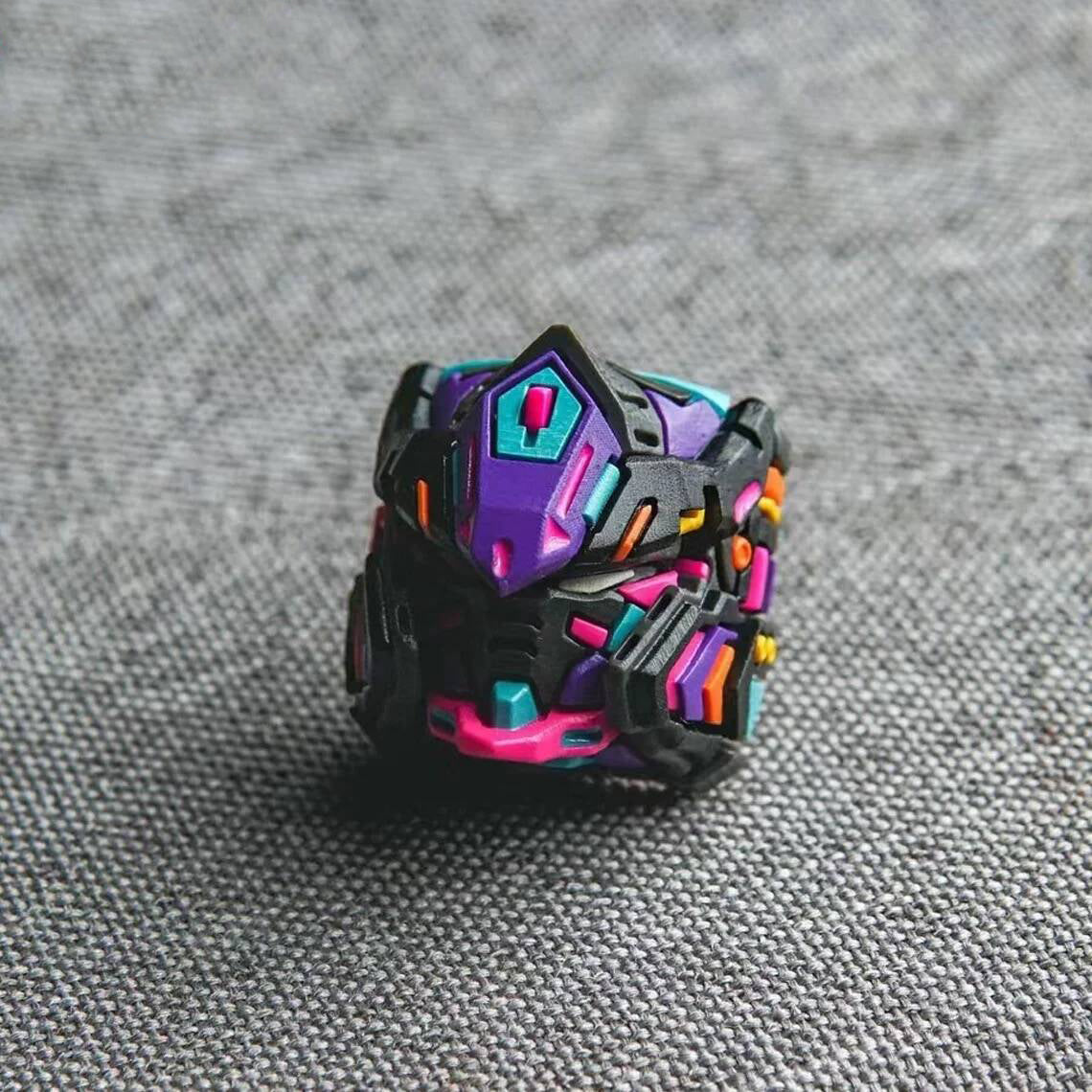 YMDK Mech Warrior Unicorn Personalized Keycaps Customized Novel for Mechanical Keyboard