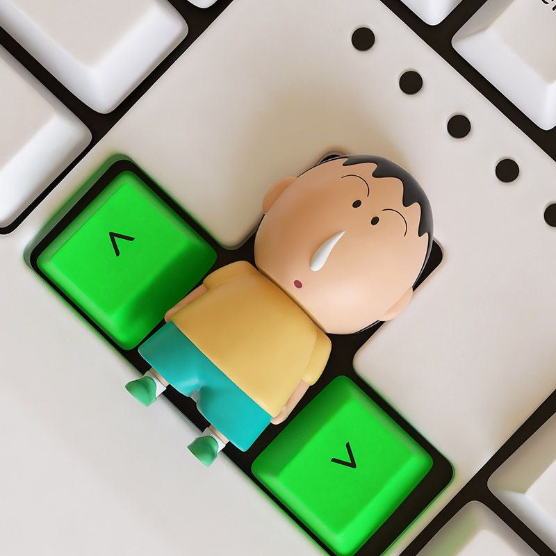 YMDK Cartoon Animation Creative Up and Down keys Cute Resin Personalized Keycaps Three-dimensional Key Caps for MX Mechanical Keyboard Decorate