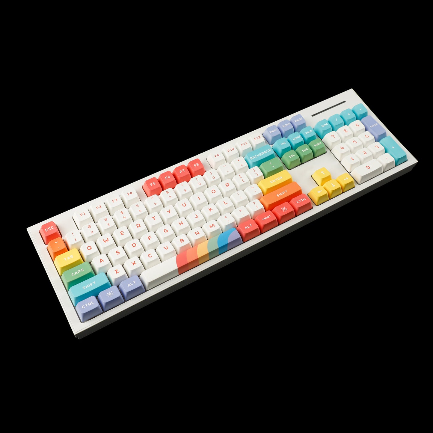 YMDK Rainbow Theme 134 Keycaps(MDA Profile PBT)