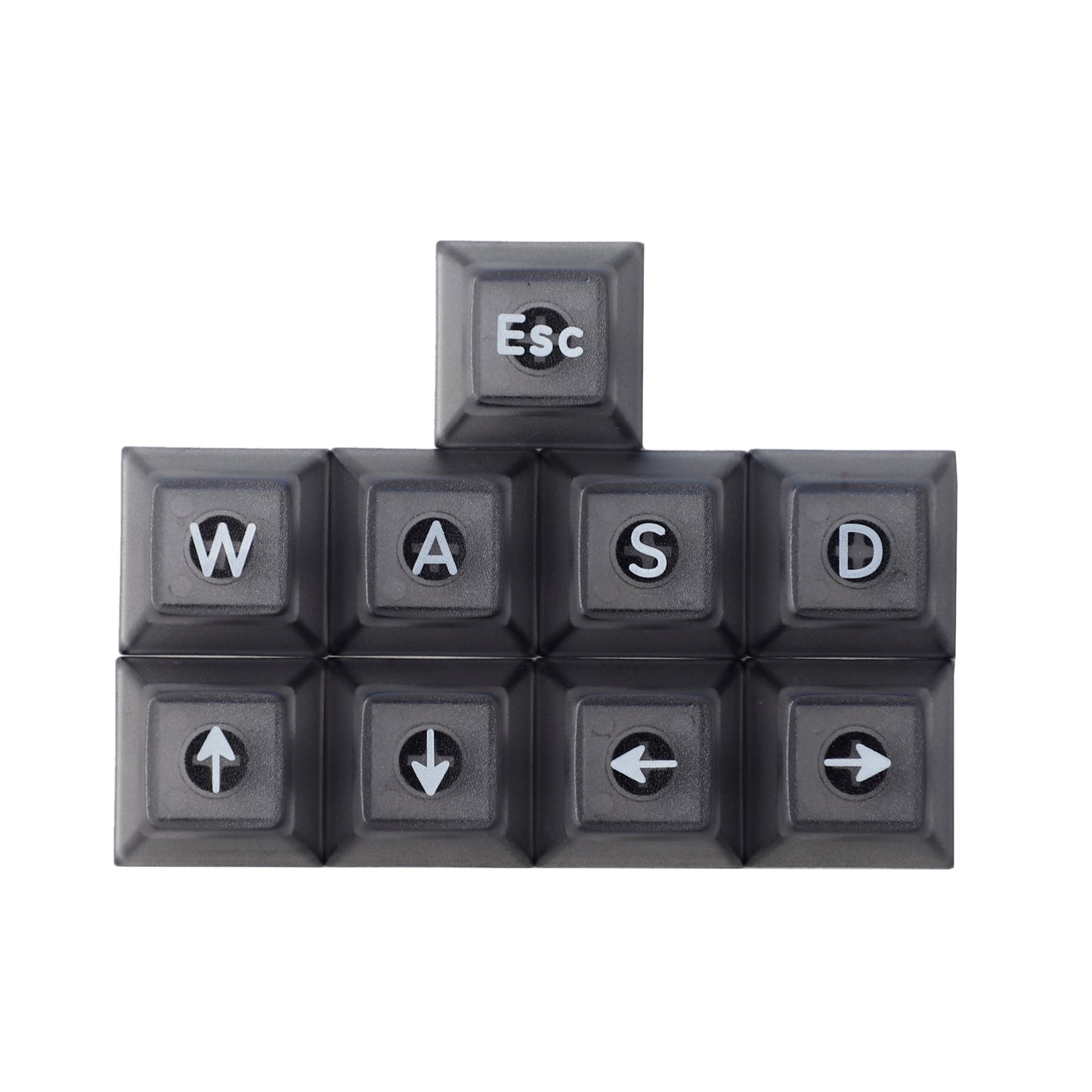 YMDK UV Print DSA WASD Arrow ESC Keycap 1.25mm ABS Transparent For MX Switches Keyboard