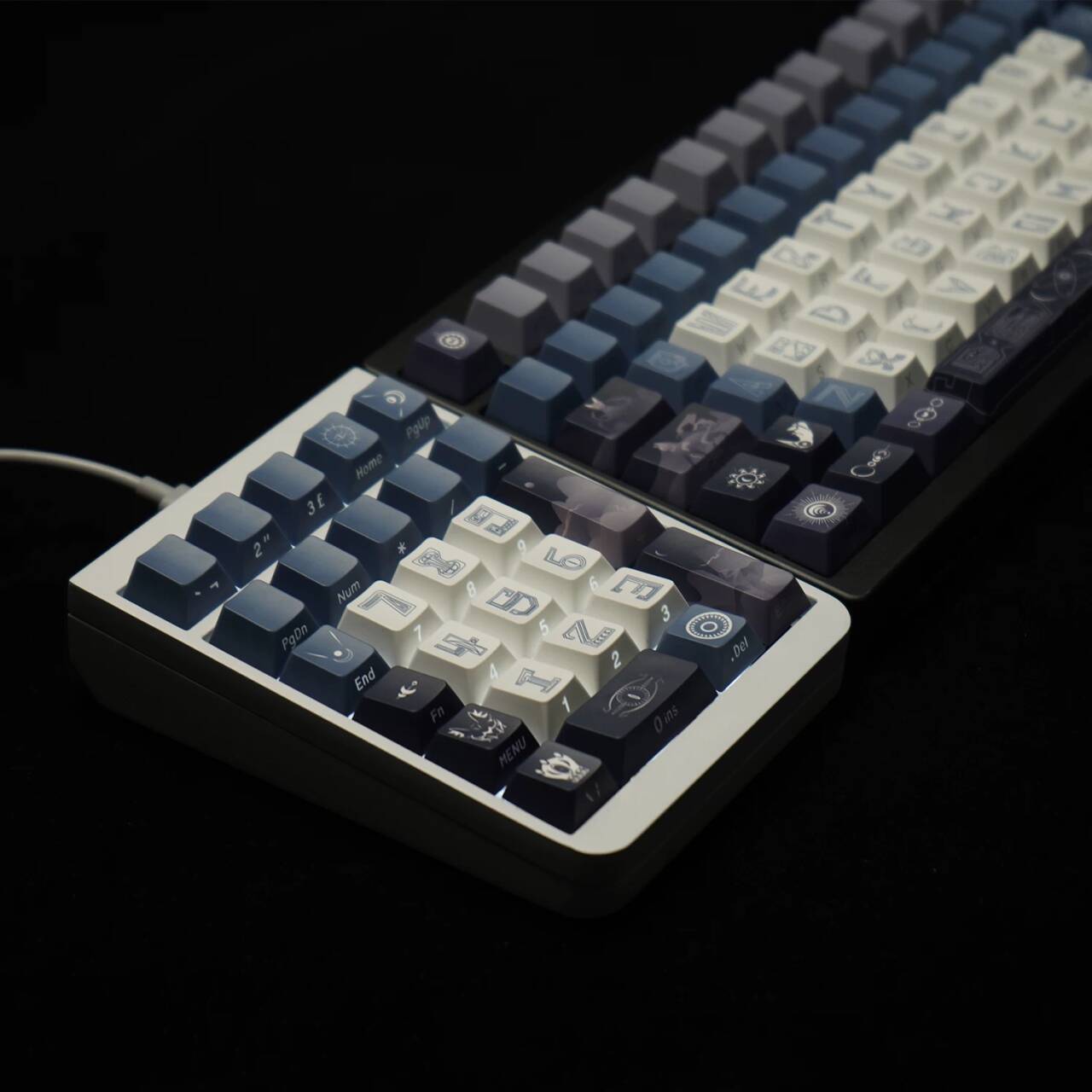 YMDK Wuyuanjiao Monthly Meeting Theme Keycaps Full Set 137 Keys Sidelit Cherry Profile PBT Dye Sub Keycap for MX Mechanical Keyboard
