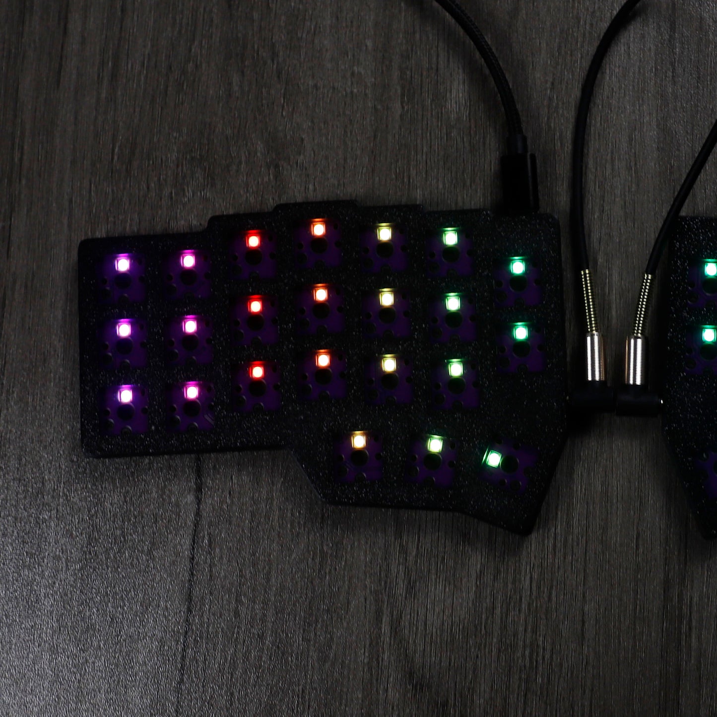 YMDK Low Profile Split Chocolate Keyboard Corne V4.1 Ergonomic 46 Keys Hotswappable 40% Layout 3D Print case RGB Vial Keyboard Kit