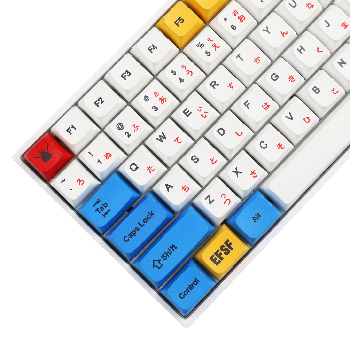 YMDK Gundam 123 Keycaps(ZDA Profile Dye Sub 1.55mm Thickness/104 87 61 Melody 96 KBD75 ID80 GK64 68 Using)