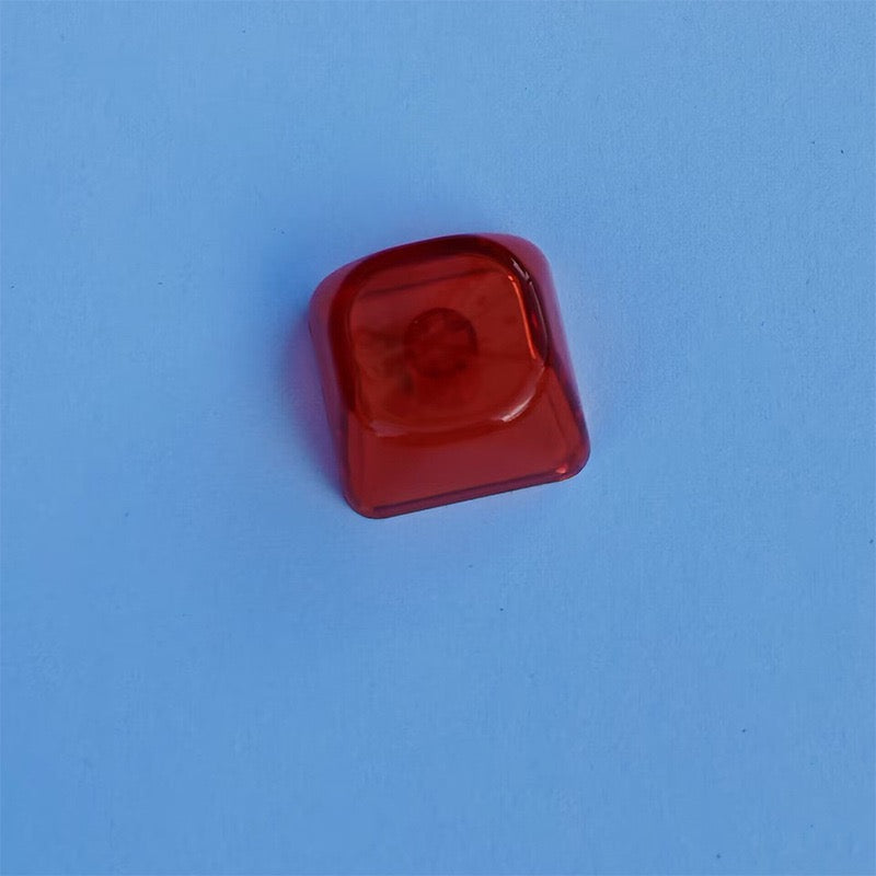 YMDK Gradient Series 1u MOA Profile Keycaps 1 pcs Blank Clear Shine-Through PC for MX Mechanical Keyboard - Red/Pink/Blue/Purple