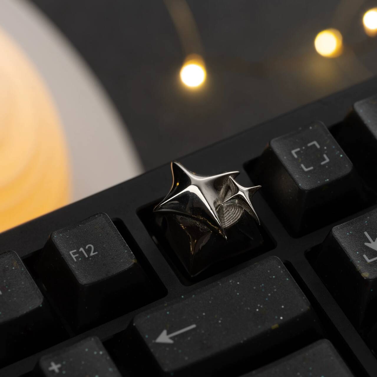 YMDK Cosmic Era Star Personalized Keycaps Cool Novel Homemade Metal Key Cap Creative Esc Key for Mechanical Keyboard
