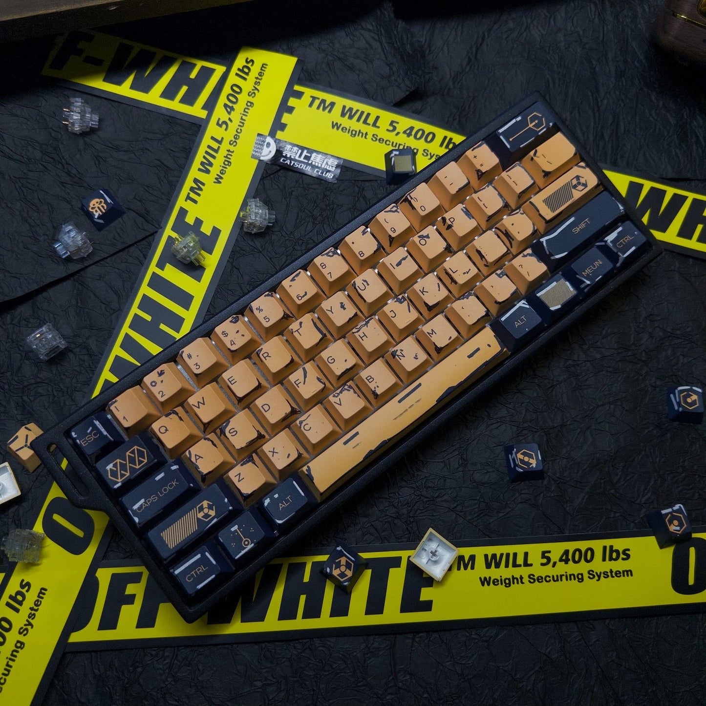 YMDK Old DreamWorks Theme 126 keys Keycaps Retro Style Cherry Profile PBT Dye Sub for Mechanical Keyboard 65/75/87/98/100/104