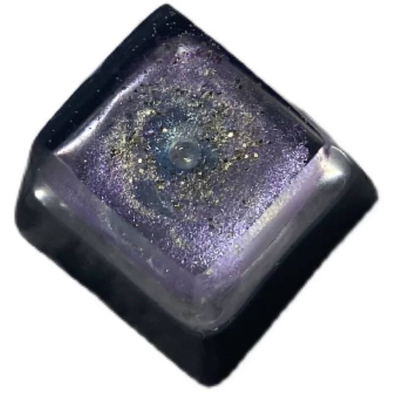 YMDK Starry Sky Galaxy Universe Personality Keycaps Translucent Cute Art Advanced Novel Keycap Cherry Profile Resin Key Cap for MX Mechanical Keyboard