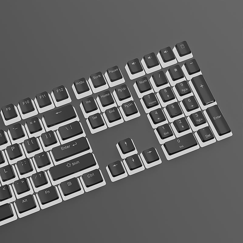 YMDK Pudding 126 Keys OEM Profile ABS Four Sided Translucent for 75/87/98/104/108 MX Mechanical Keyboard