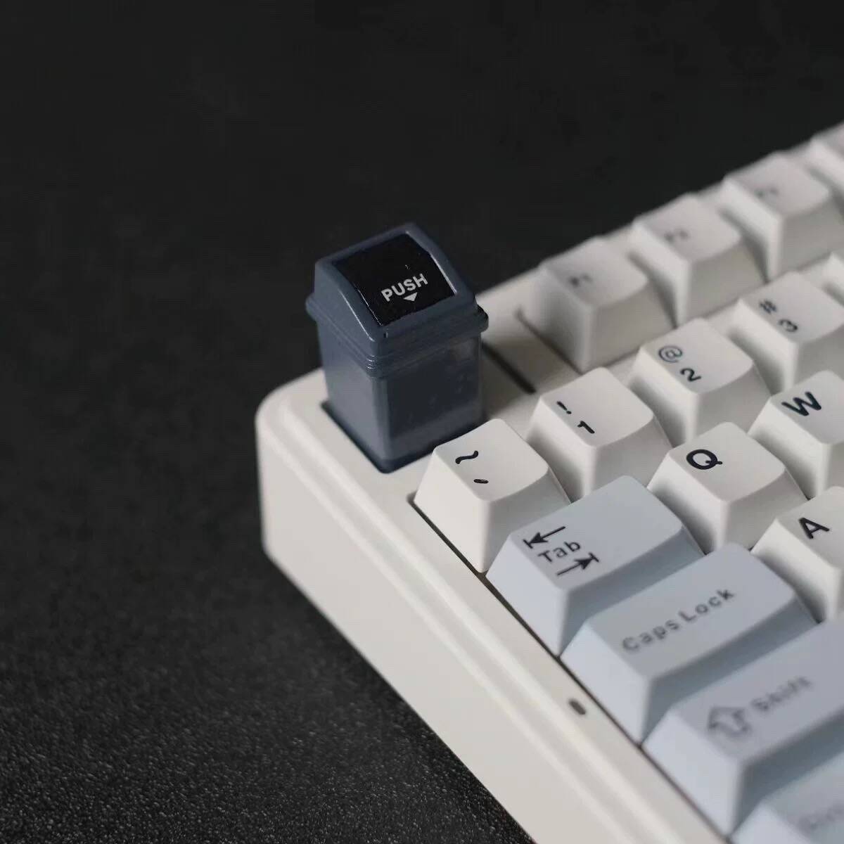 YMDK Trash Can Personalized Keycaps Resin Keycaps Interesting Novel Decorative Key Caps for MX Mechanical Keyboard