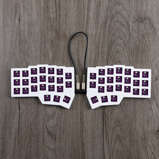 YMDK Low Profile Split Chocolate Keyboard Corne V4.1 Ergonomic 46 Keys Hotswappable 40% Layout 3D Print case RGB Vial Keyboard Kit