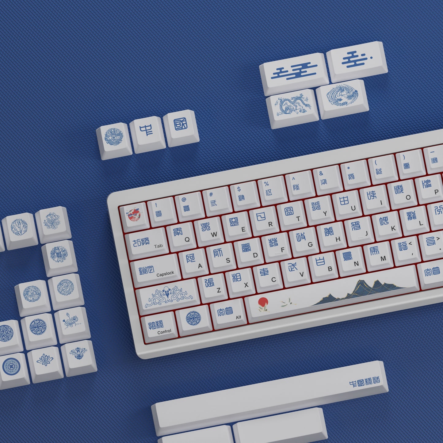 YMDK Zodiac Theme 131 Key PBT Keycap Cherry Profile Dye Sub Custom Keycaps for MX Mechanical Keyboards