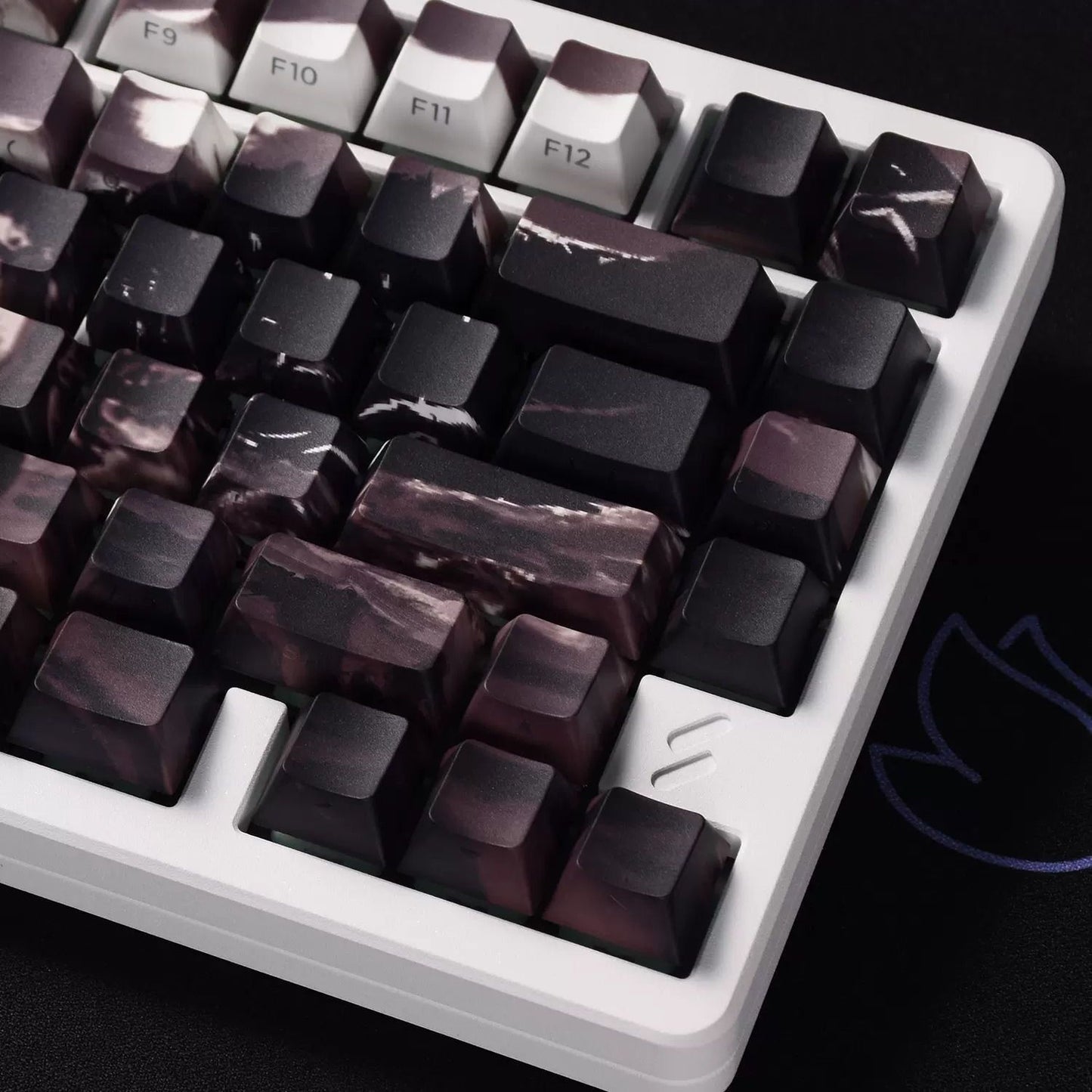 YMDK Captain Theme Keycaps 134 Keys Cherry Profile Side Print Sidelit PBT Dye Sublimation for Mechanical Keyboard