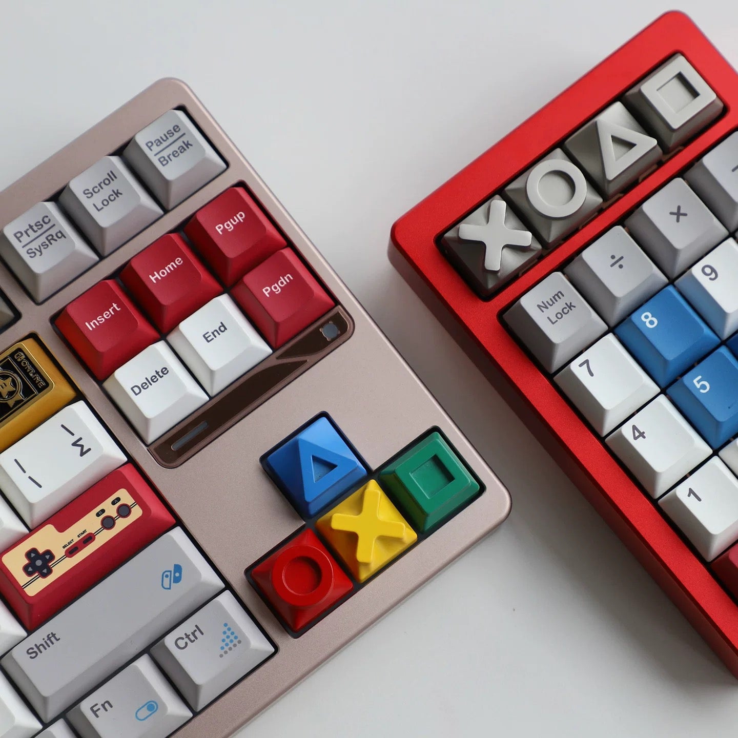 YMDK Metal Game Console Keycaps Arrow Keys Custom Mechanical Keyboard Caps Full Alloy Gaming Key Caps Set for Personality Stress Relief