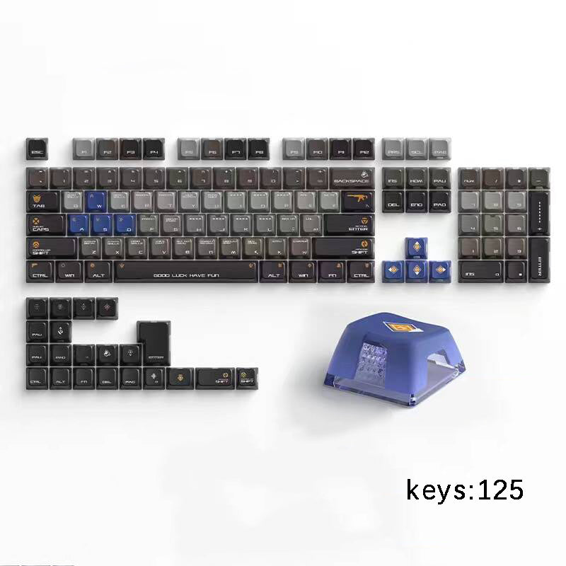Aurora Theme Keycaps PBT+PC Custom Translucent Keycap Dye Sub Cherry Profile Gaming Key Caps for MX Mechanical Keyboard