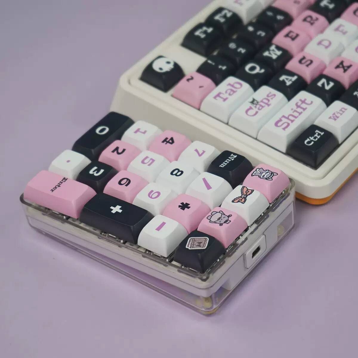 YMDK Coulomi Theme Keycaps Full Set 127 Keys PBT XDA Profile Dye Sub Key Cap for MX Mechanical Keyboard