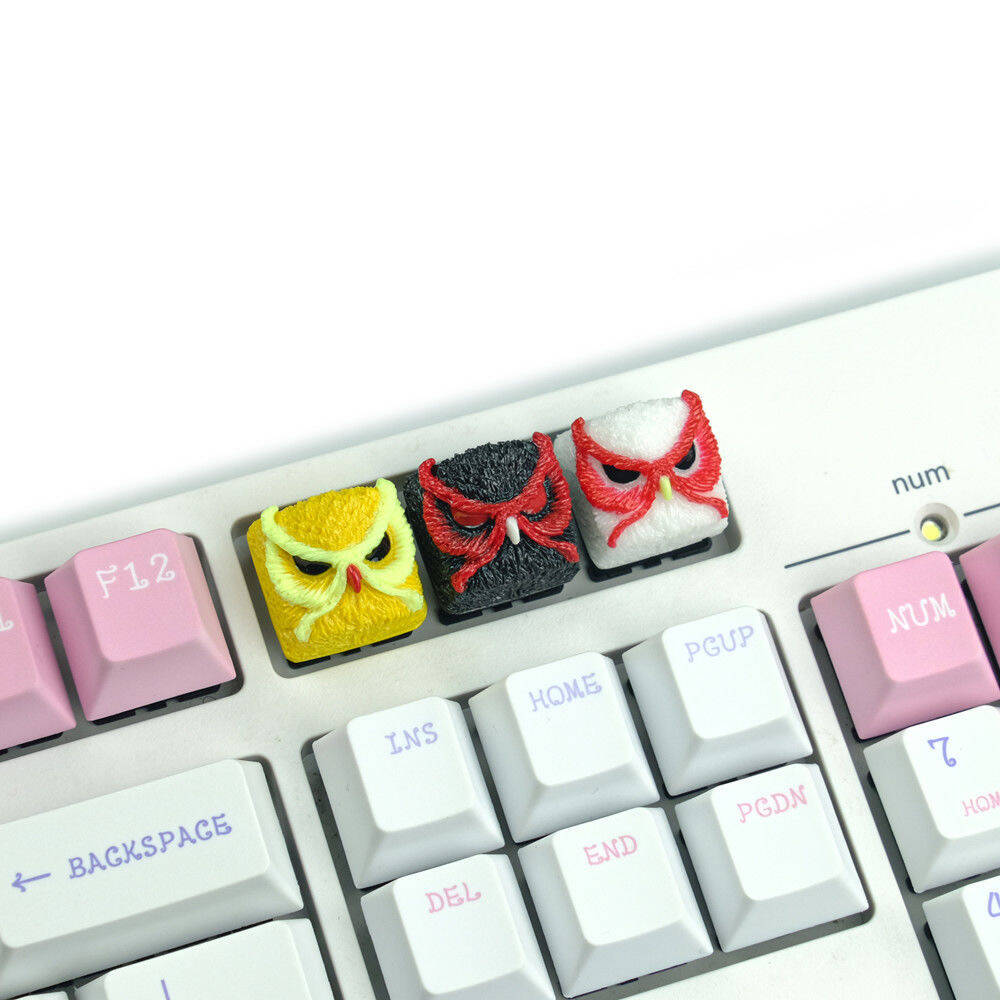 YMDK Owl Personalized Keycaps Creative Cute Resin Keycap for MX Mechanical Keyboard