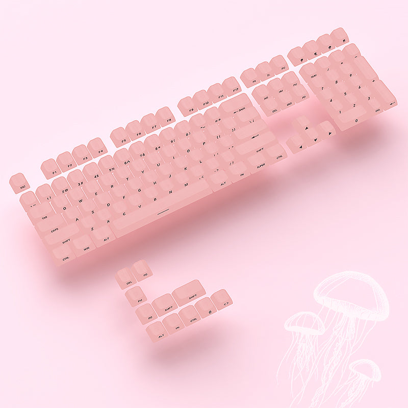 YMDK 119 Keys Jellyfish Keycaps Side Print Shine Through MDA Profile PC Material Custom Keycap for MX Mechanical Keyboards