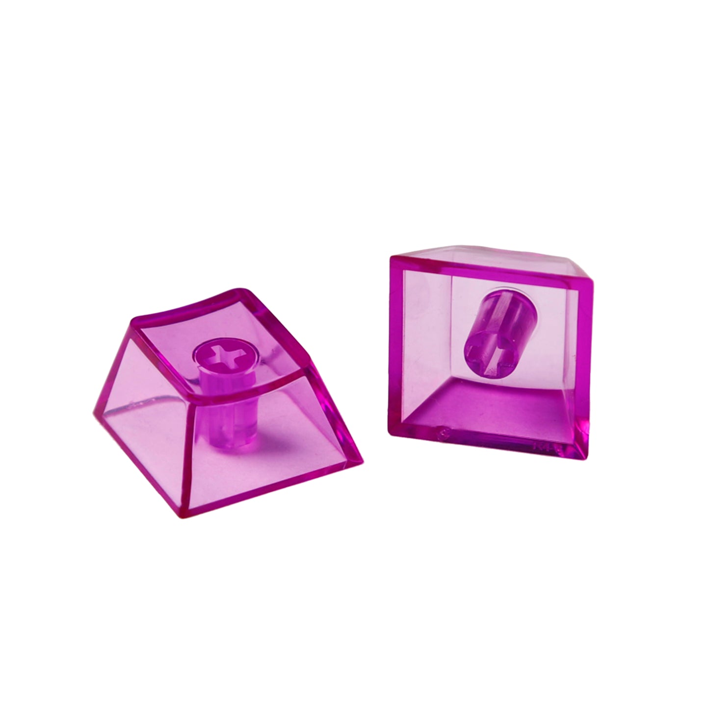 YMDK Black White Clear 1u Cherry Profile Keycaps(PC Material)