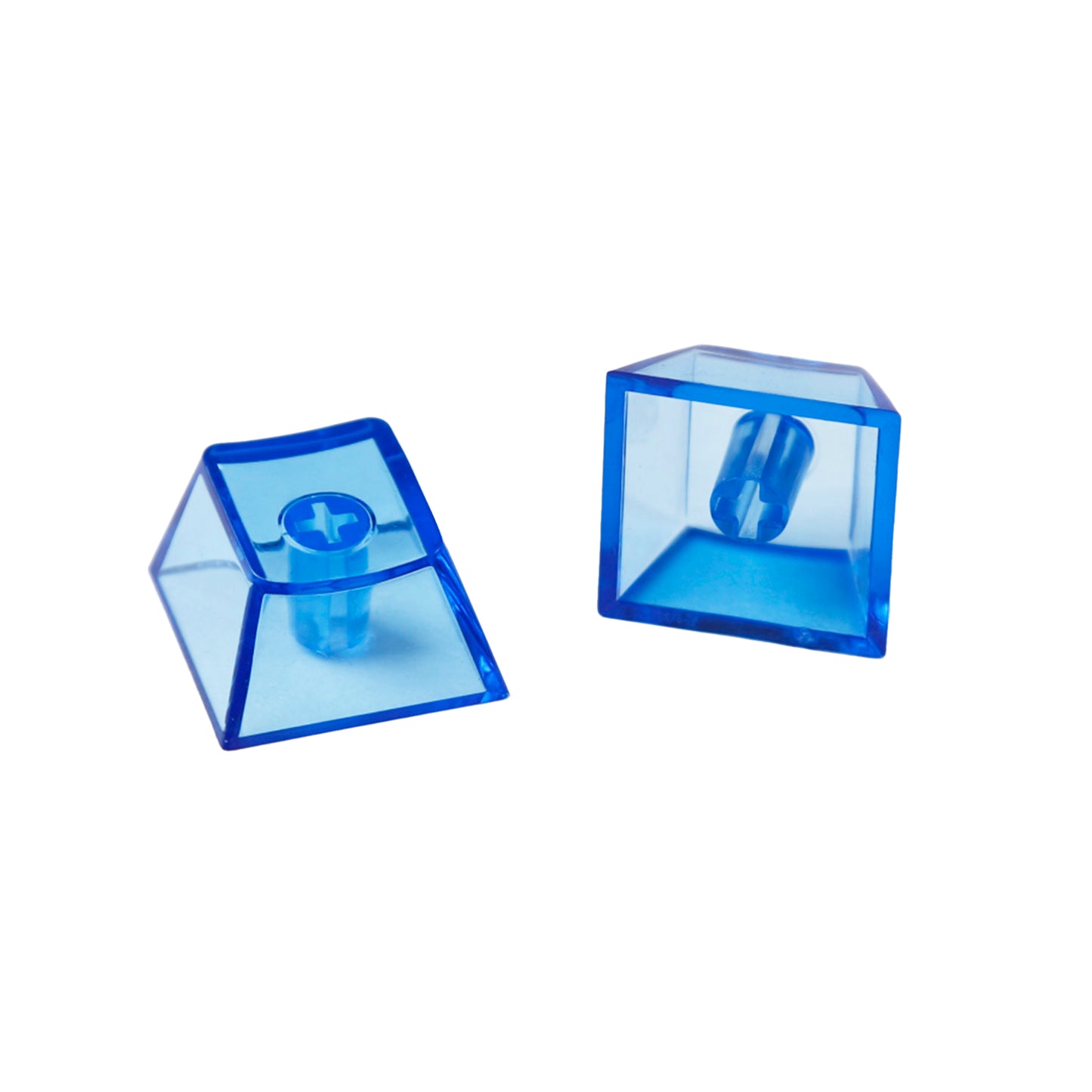 YMDK Black White Clear 1u Cherry Profile Keycaps(PC Material)
