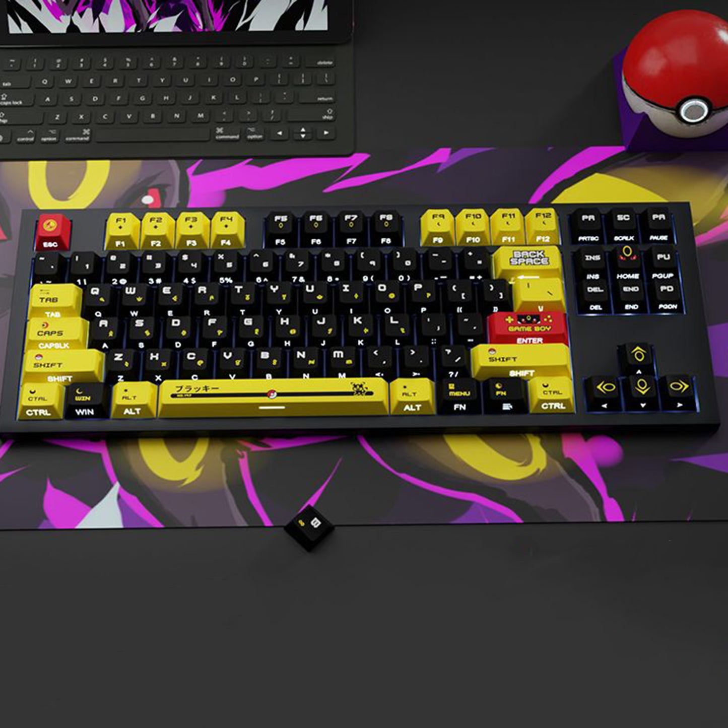 YMDK Elf Baby Theme Keycaps 120 Keys Side-lit Top Print Five-side Dye Sub PBT Cherry Profile Custom keycap for 61/68/84/87/98/104/108 MX Mechanical Keyboard