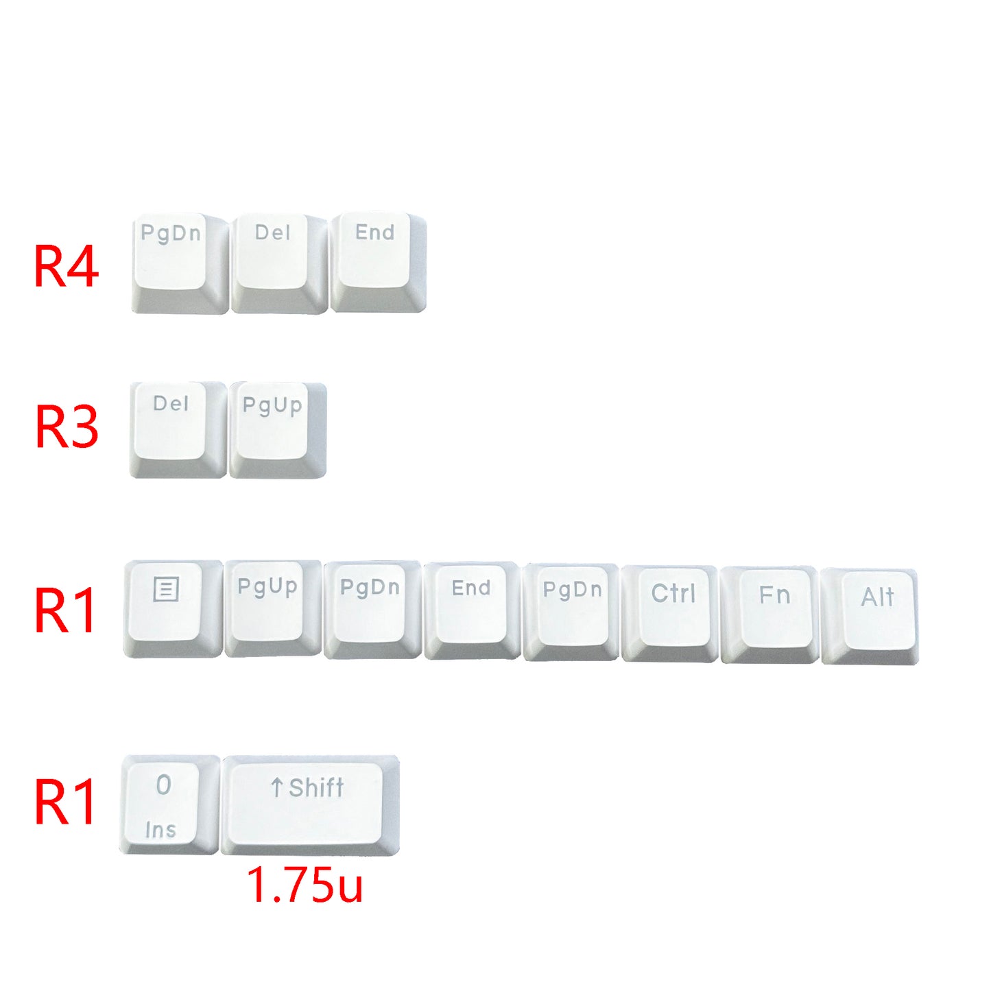 YMDK 105 German ISO Double Shot PBT Shine Through OEM Profile Keycap set Suitable For Cherry MX Switches Mechanical Keyboard