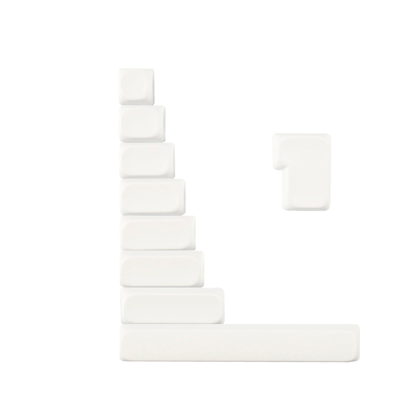YMDK White Clear Blank Keycaps MOA Profile Modifier Blind Spot ISO Enter Space Shift Keys 1.25u 1.5u 1.75u 2u 2.25u 2.75u 6.25u DIY