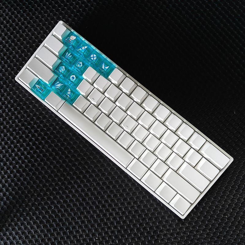 YMDK 11 Additional Keys DIY Windbreaker Crossbow Theme PC Transparent Cherry Profile Shine Through Keycaps For MX Mechanical Keyboard