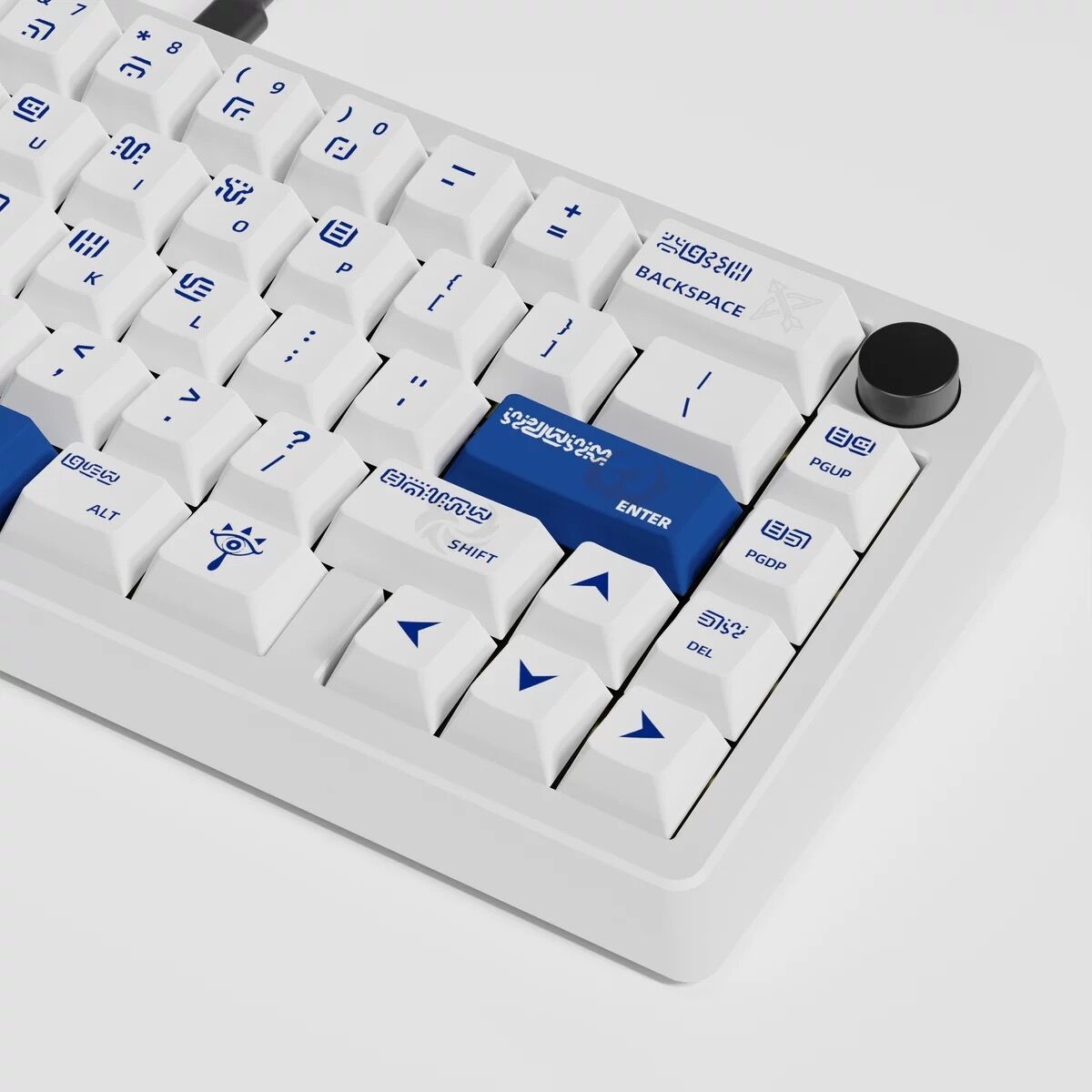 YMDK Legend Theme 125 Keys Blue and Green PBT Dye Sublimation Cherry Profile for Mechanical keyboard