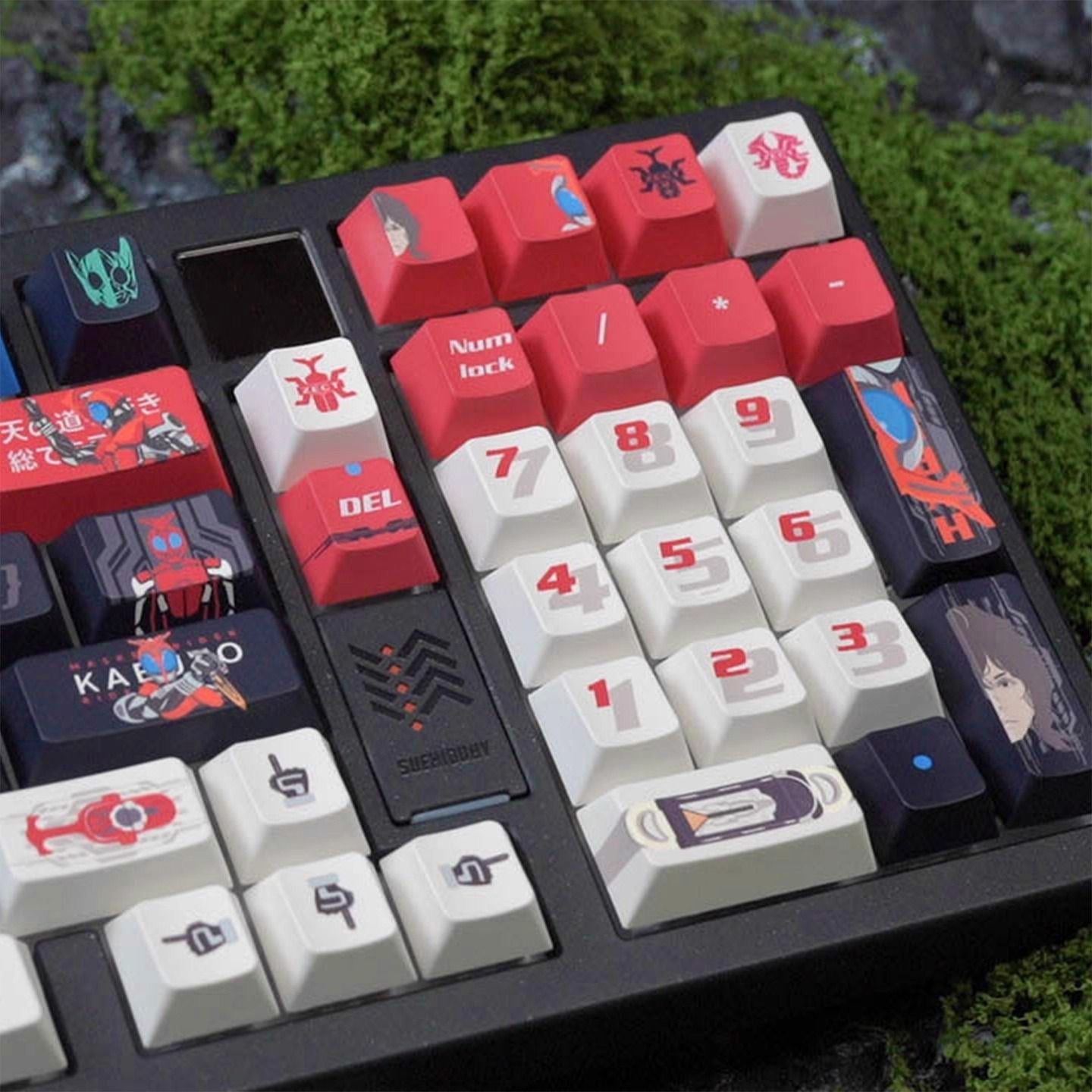 YMDK Jiadou 132 keys Keycaps Cherry Profile Dye Sub Anime Personality PBT Custom Keycap for 61/68/75/87/98/104/108 MX Mechanical Keyboard