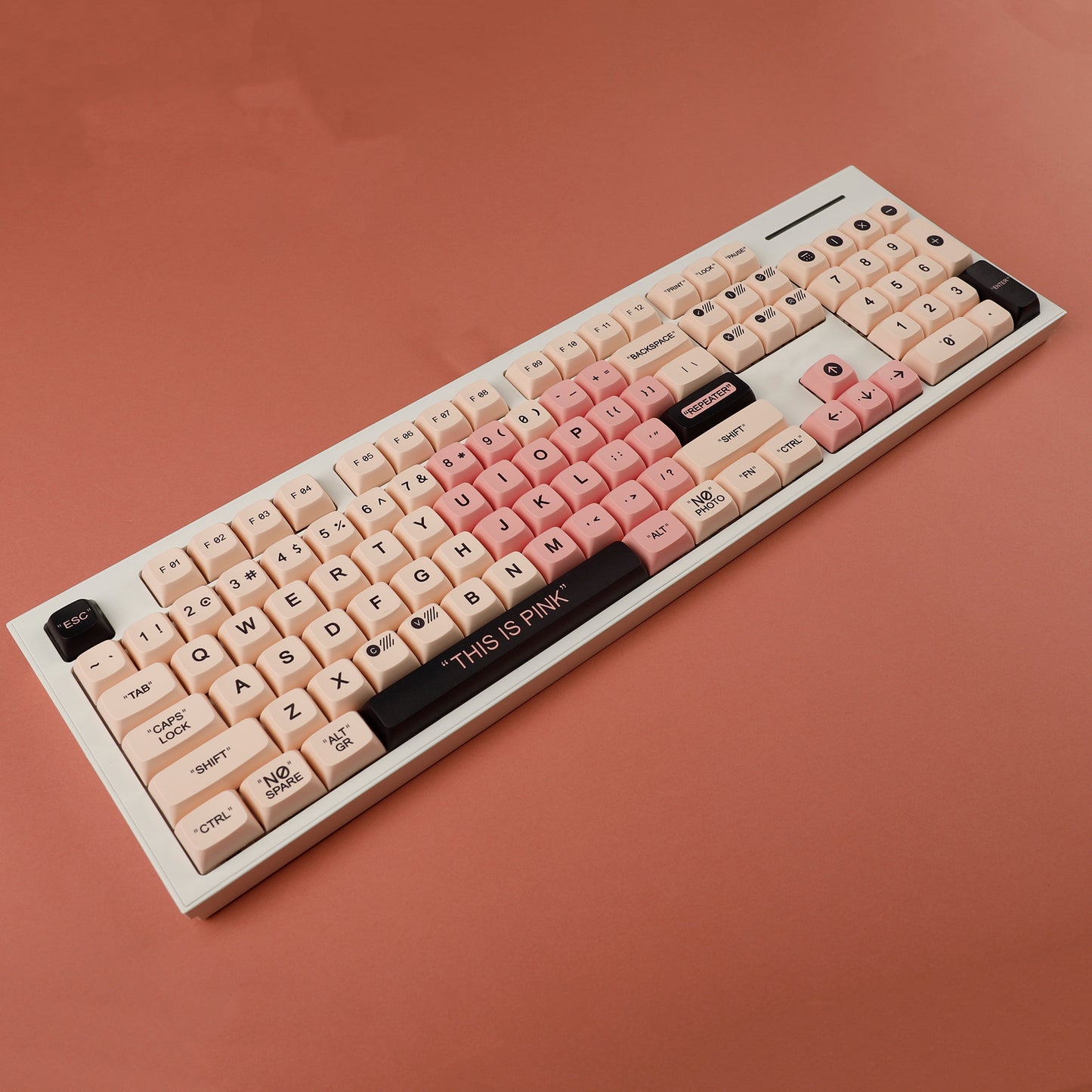 YMDK Plastic Love Valentine Pink Theme 144 Keycaps(ZDA Profile XDA v2 Dye Sub PBT For 104 TKL 60% 96 84 68 64)