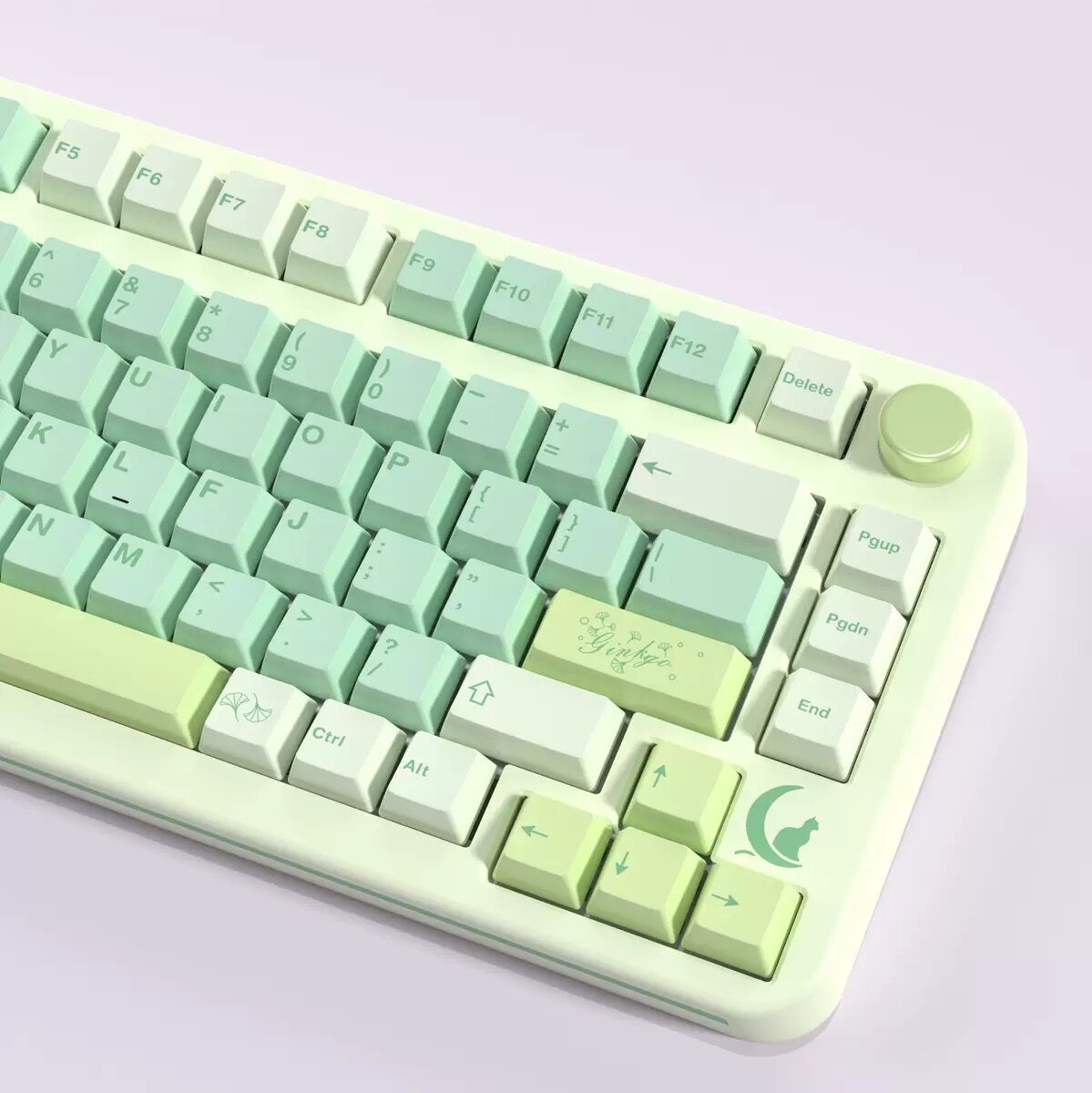 YMDK Ginkgo Theme Keycaps 143 Keys PBT Dye Sublimation Cherry Profile for Mechanical Keyboard