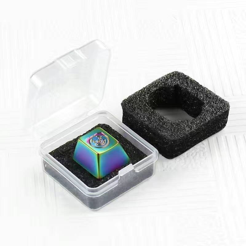 YMDK Metal CNC Cut Personalized Keycaps Creative Cool PVD Electroplating Process Multi-color for MX Mechanical Keyboard