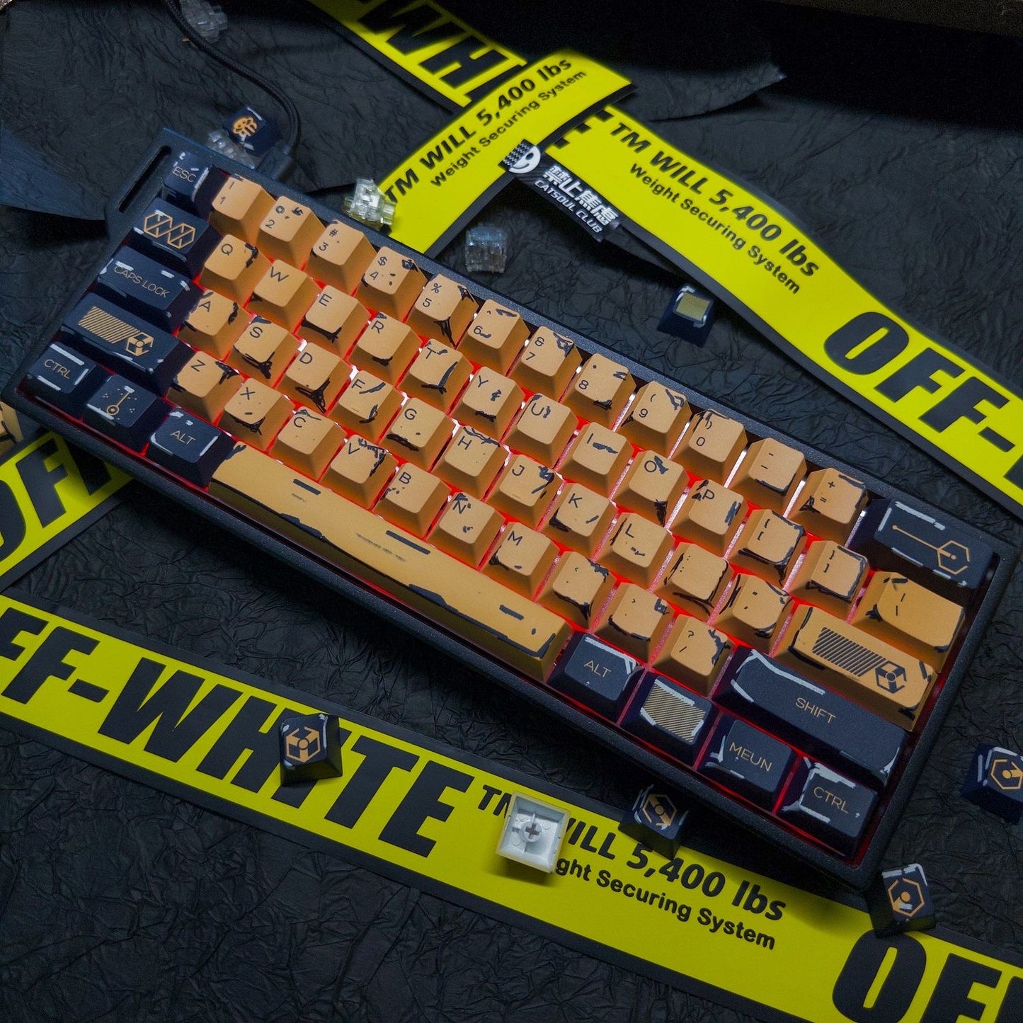 YMDK Old DreamWorks Theme 126 keys Keycaps Retro Style Cherry Profile PBT Dye Sub for Mechanical Keyboard 65/75/87/98/100/104
