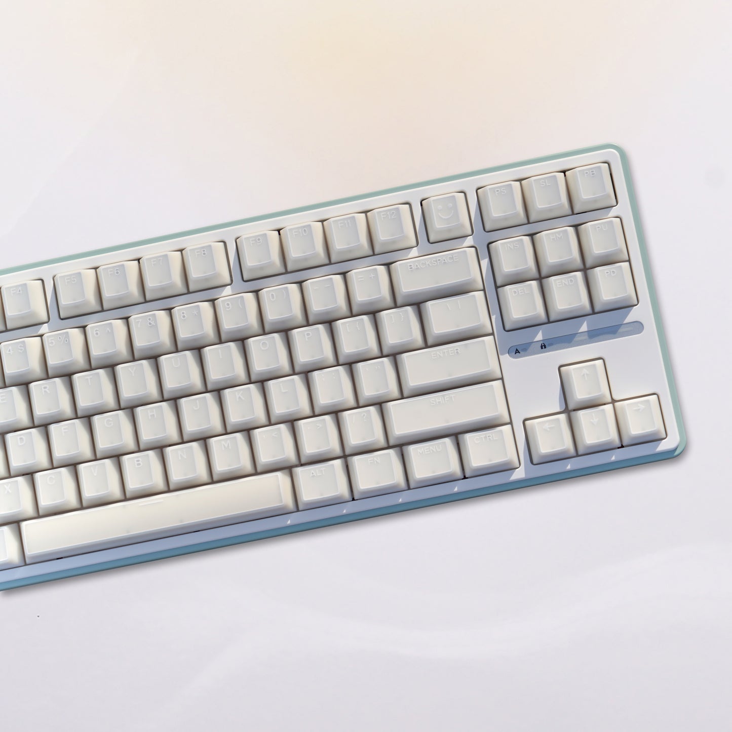 YMDK 142 keys Cherry Profile White Jade Top Print for 75/87/98/104/108 MX Mechanical Keyboard