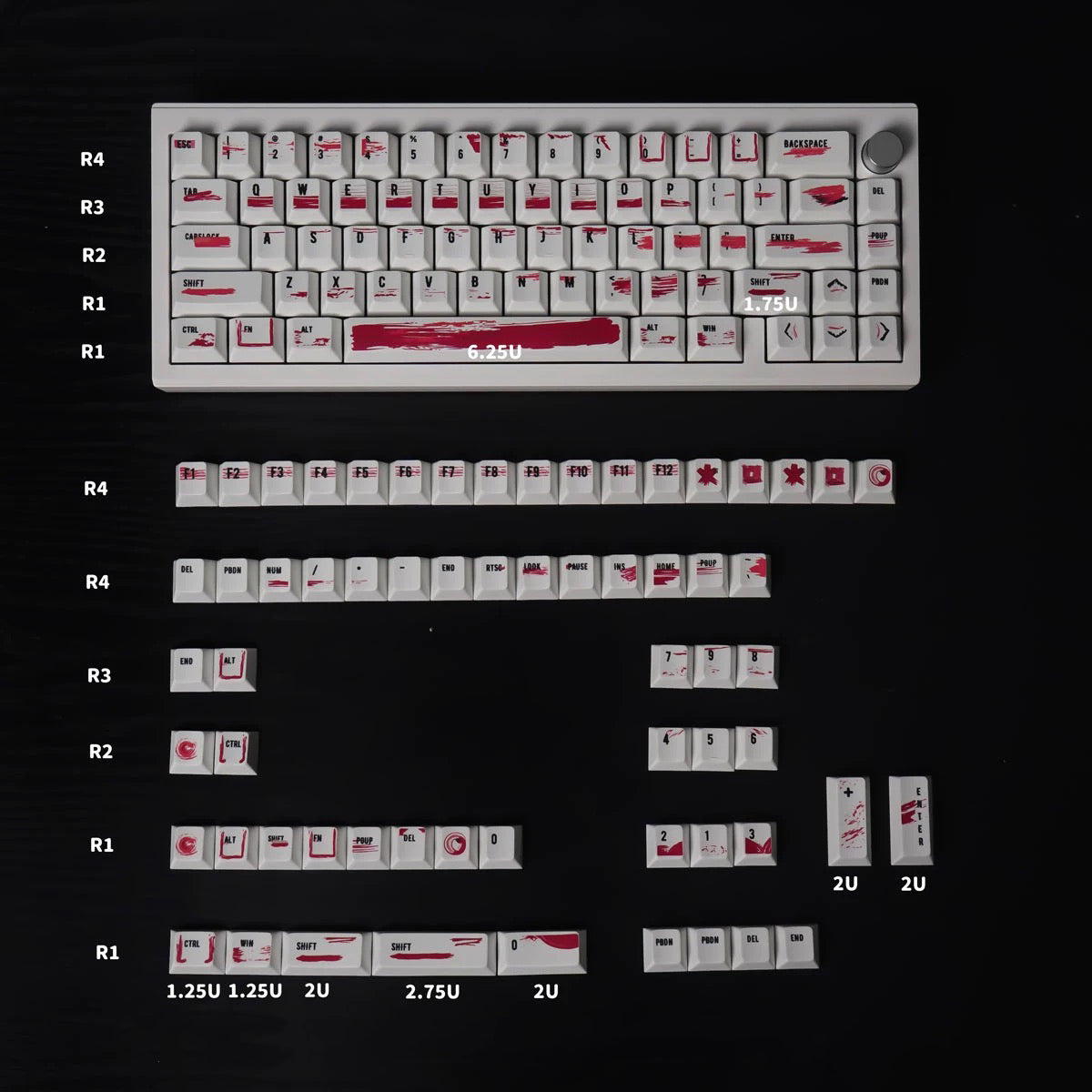 YMDK Sincere Meeting Theme Keycap Full Set 132 Keys Cherry Profile PBT Dye Sub for MX Mechanical Keyboard
