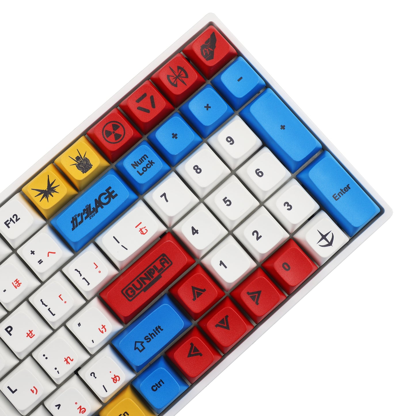 YMDK Gundam 123 Keycaps(ZDA Profile Dye Sub 1.55mm Thickness/104 87 61 Melody 96 KBD75 ID80 GK64 68 Using)