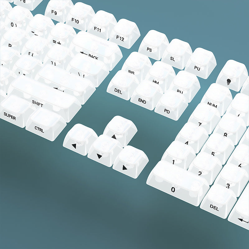 YMDK 119 Keys Jellyfish Keycaps Side Print Shine Through MDA Profile PC Material Custom Keycap for MX Mechanical Keyboards