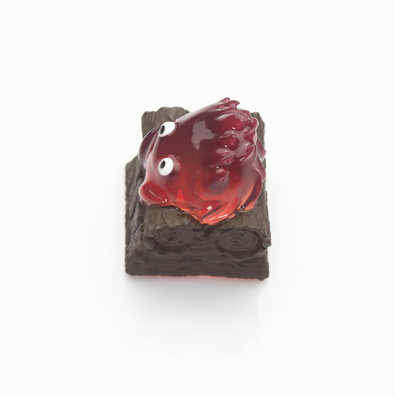 YMDK Flame Personality Keycaps Anime Surrounding Devil Key Cap Novel Cute Translucent Keycap for MX Mechanical Keyboard