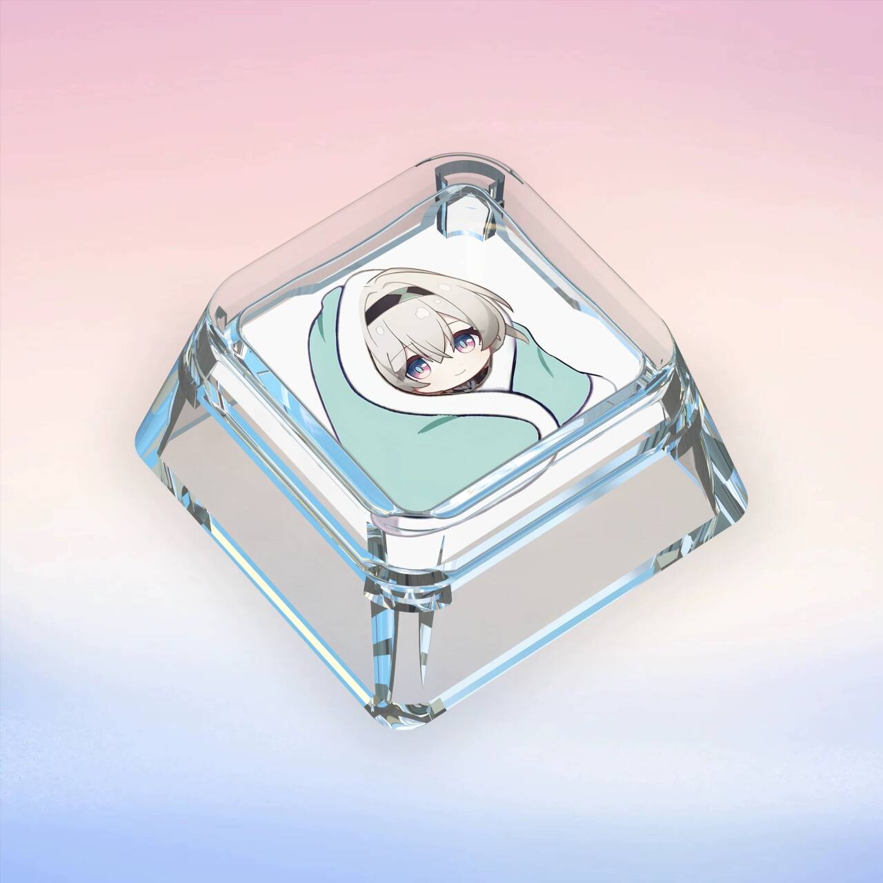 YMDK Firefly Theme Keycaps Cute Anime Two-dimensional Personality Keycap Single Light-transmitting PC Clip-on Key Caps for MX Mechanical Keyboard