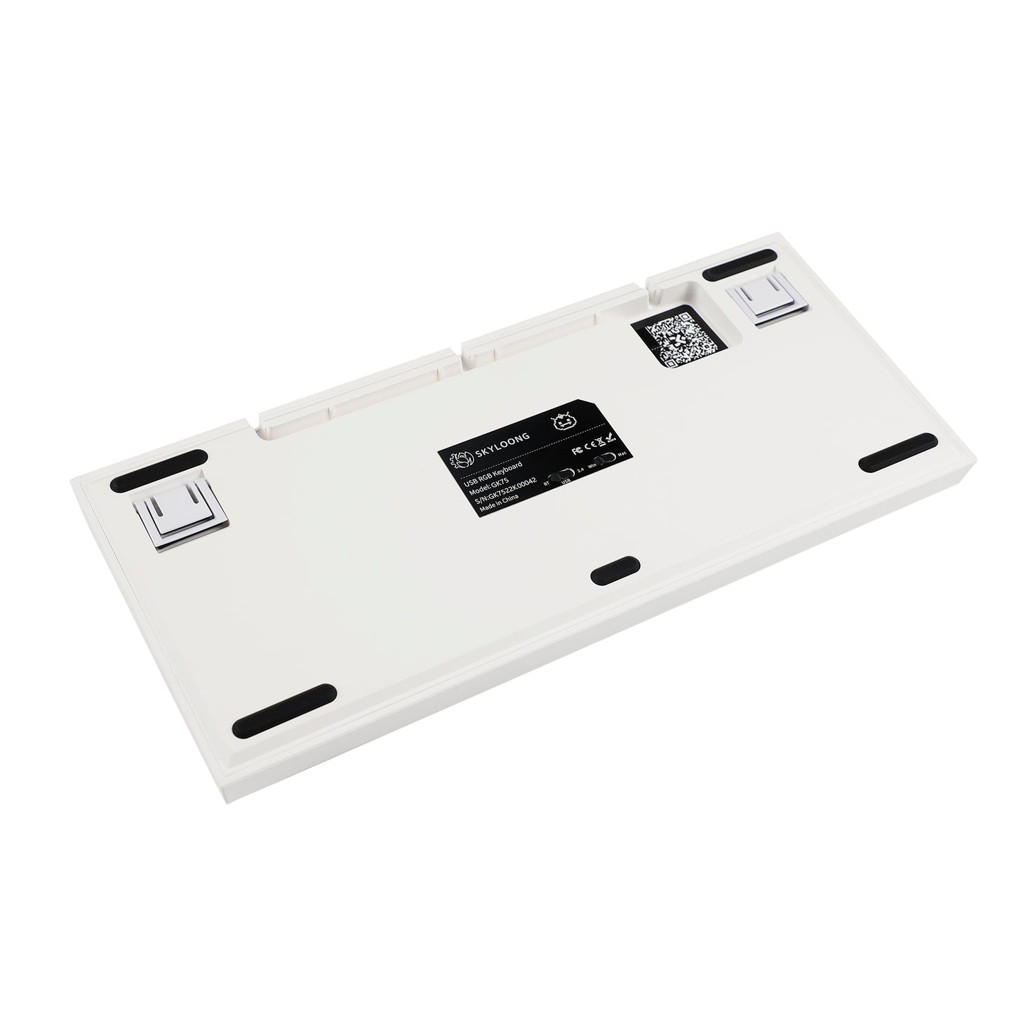 GK75 Triple-Mode 4 Knobs Plastic Case Gasket RGB Hot Swappable Macro Programmable Bluetooth Wired 2.4G Mechanical Keyboard Barebone