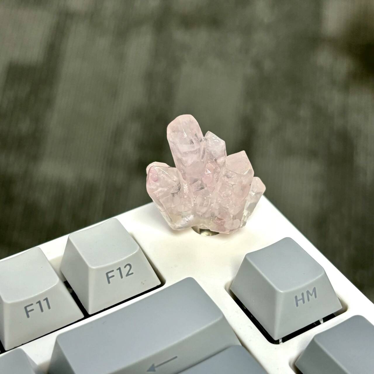 YMDK Luminous Crystal Knob Volume Key Translucent Resin 6mm Diameter NJ80 Knob for MX Mechanical Keyboard