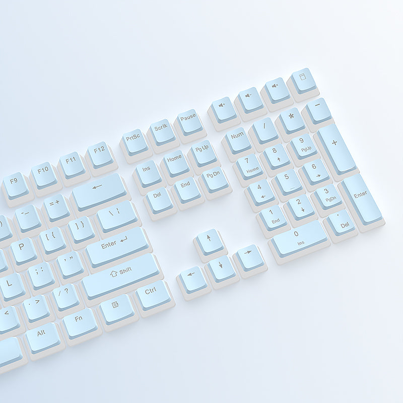 YMDK Pudding 126 Keys OEM Profile ABS Four Sided Translucent for 75/87/98/104/108 MX Mechanical Keyboard