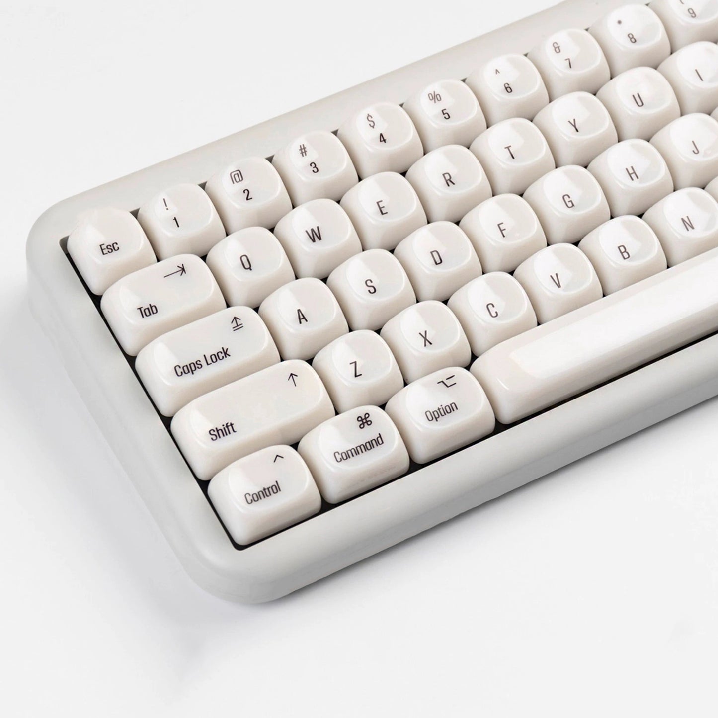 YMDK 136 Keys MAC Style Jade Ceramic Feel MOA Profile PC Material Top Print Keycaps for 61/68/87/98/104/108 MX Mechanical Keyboards