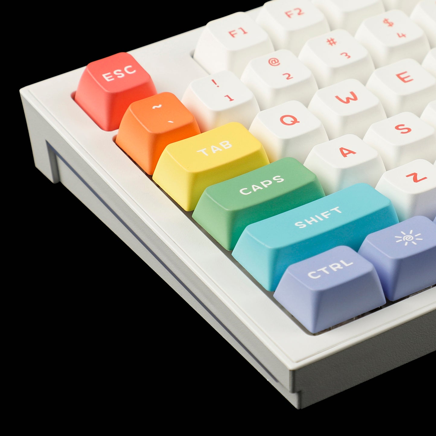 YMDK Rainbow Theme 134 Keycaps(MDA Profile PBT)