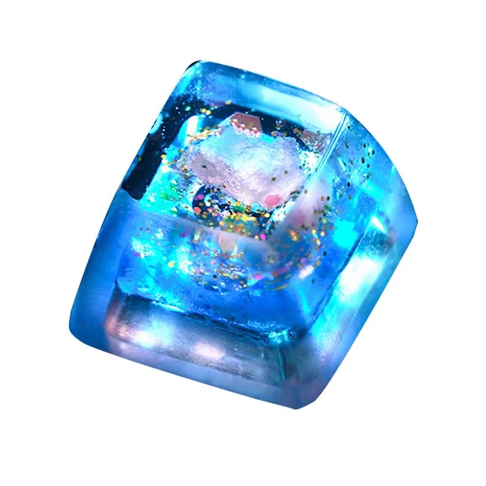 YMDK Sky Light-transmitting Personality Keycaps Clouds Stars Sunrise Sunset Keycap Cute Novel Handmade Creative key Caps for MX Mechanical Keyboard
