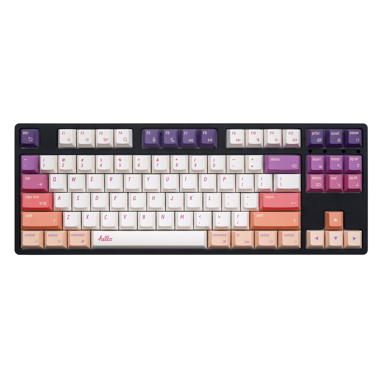 YMDK Smoke Cloud 143 Keycaps(Dye Sub Cherry Profile PBT 1.5mm/ANSI MAC 104 TKL GK61 96 75 GMMK NCR80 Using)