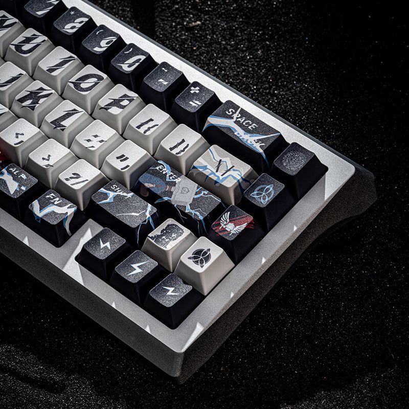 YMDK Lightning Theme Keycaps 142 Keys Cherry Profile PBT PC Material for Mechanical Keyboard