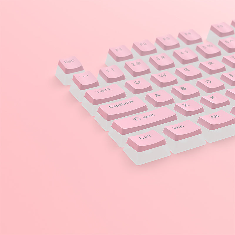 YMDK Pudding 126 Keys OEM Profile ABS Four Sided Translucent for 75/87/98/104/108 MX Mechanical Keyboard