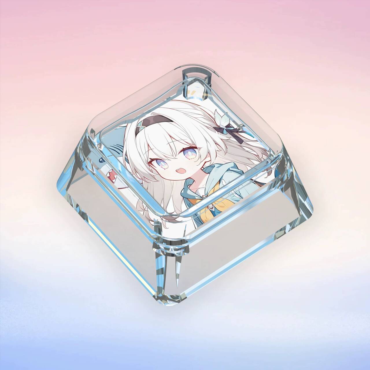 YMDK Firefly Theme Keycaps Cute Anime Two-dimensional Personality Keycap Single Light-transmitting PC Clip-on Key Caps for MX Mechanical Keyboard